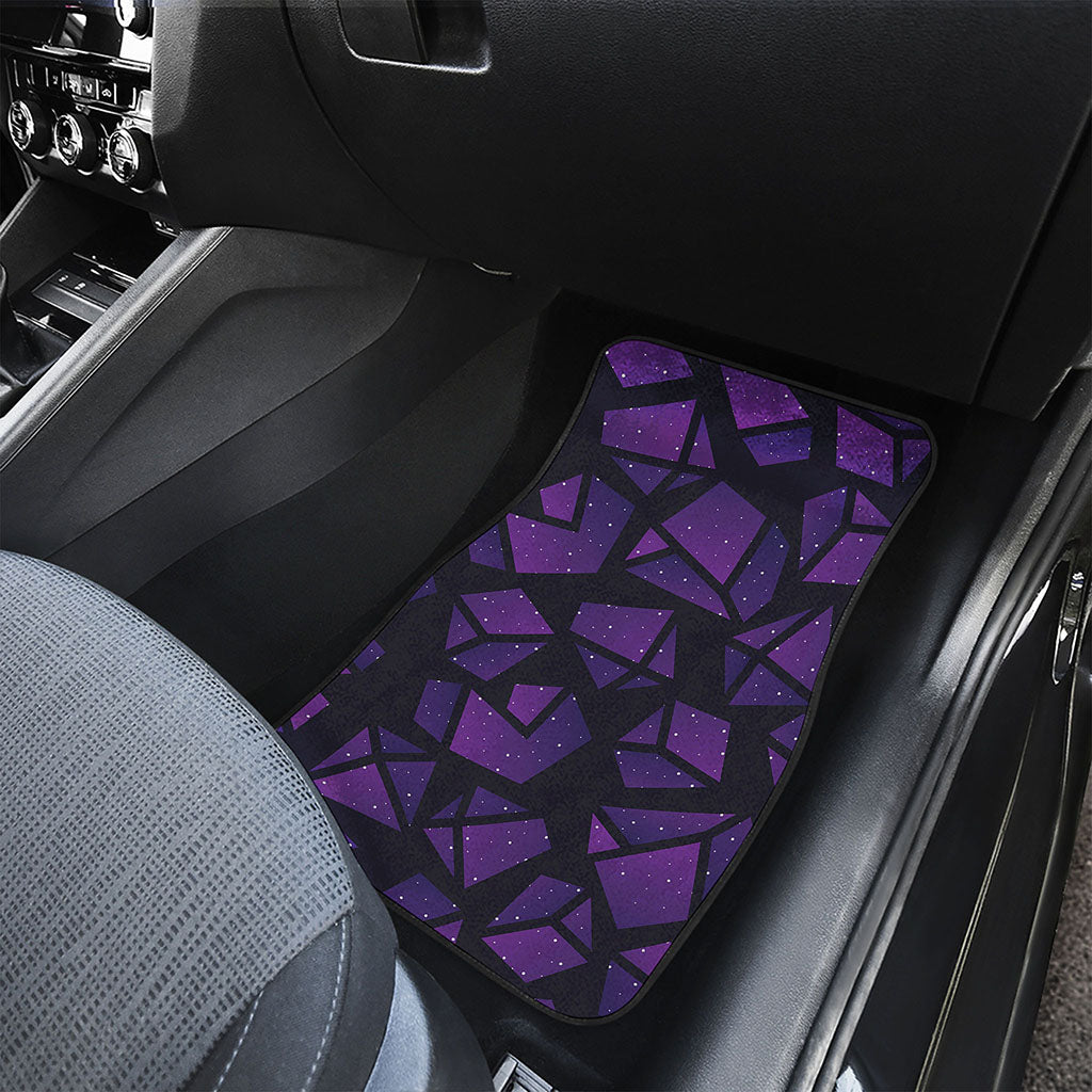 Purple Crystal Cosmic Galaxy Space Print Front Car Floor Mats