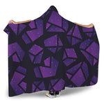 Purple Crystal Cosmic Galaxy Space Print Hooded Blanket