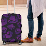 Purple Crystal Cosmic Galaxy Space Print Luggage Cover GearFrost