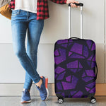 Purple Crystal Cosmic Galaxy Space Print Luggage Cover GearFrost