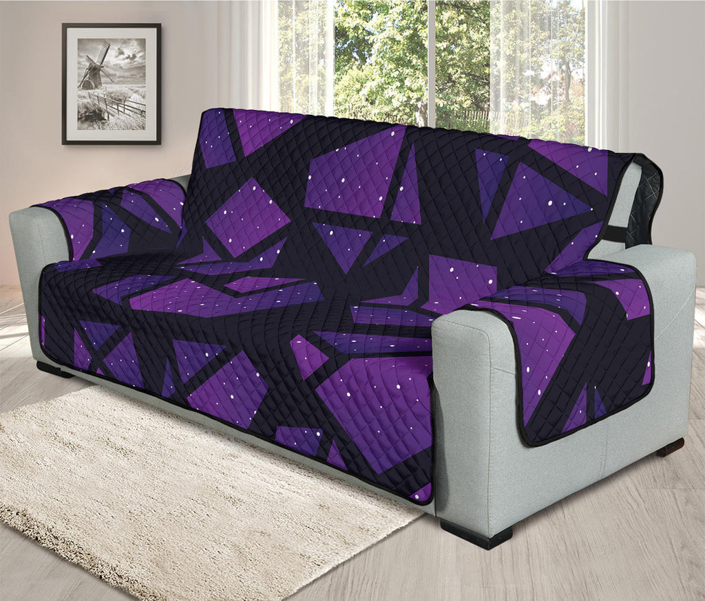 Purple Crystal Cosmic Galaxy Space Print Oversized Sofa Protector