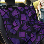 Purple Crystal Cosmic Galaxy Space Print Pet Car Back Seat Cover