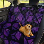 Purple Crystal Cosmic Galaxy Space Print Pet Car Back Seat Cover