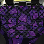 Purple Crystal Cosmic Galaxy Space Print Pet Car Back Seat Cover