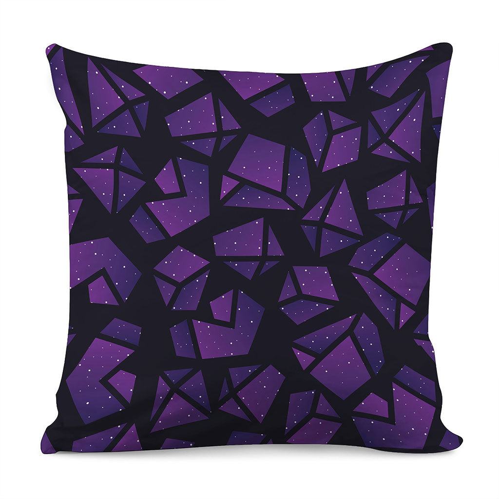 Purple Crystal Cosmic Galaxy Space Print Pillow Cover