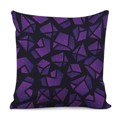 Purple Crystal Cosmic Galaxy Space Print Pillow Cover