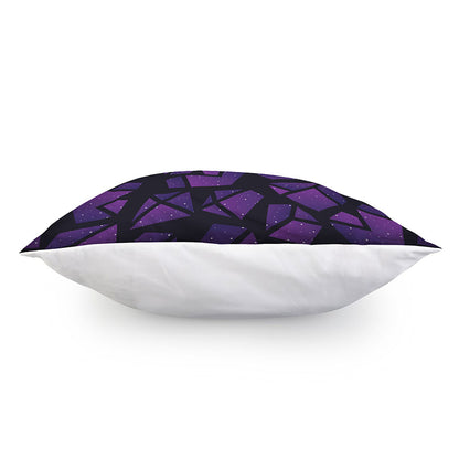 Purple Crystal Cosmic Galaxy Space Print Pillow Cover