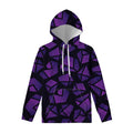 Purple Crystal Cosmic Galaxy Space Print Pullover Hoodie