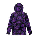 Purple Crystal Cosmic Galaxy Space Print Pullover Hoodie