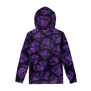 Purple Crystal Cosmic Galaxy Space Print Pullover Hoodie