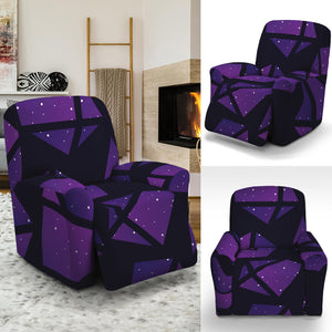 Purple Crystal Cosmic Galaxy Space Print Recliner Slipcover