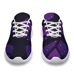 Purple Crystal Cosmic Galaxy Space Print Sport Shoes GearFrost