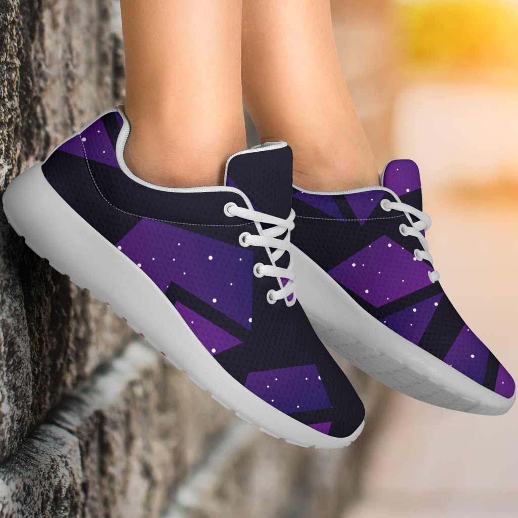 Purple Crystal Cosmic Galaxy Space Print Sport Shoes GearFrost