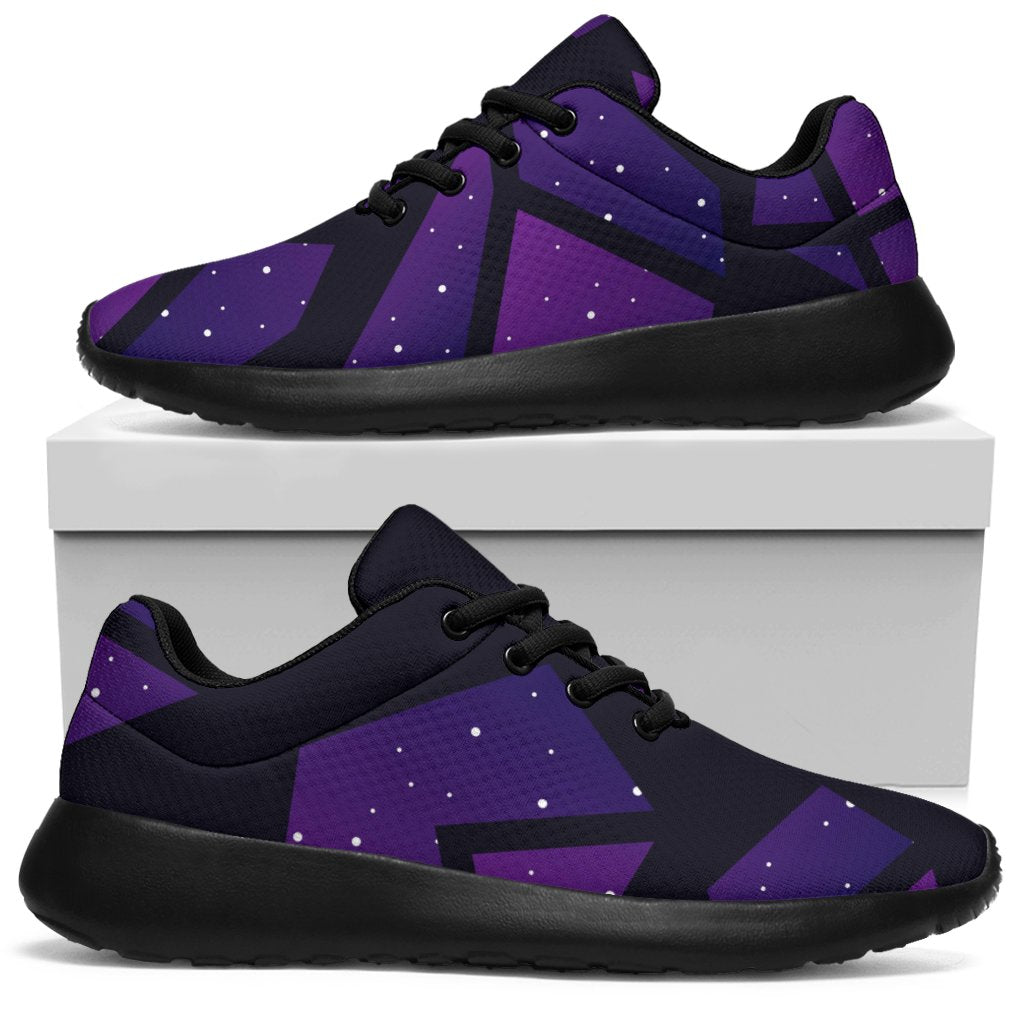 Purple Crystal Cosmic Galaxy Space Print Sport Shoes GearFrost