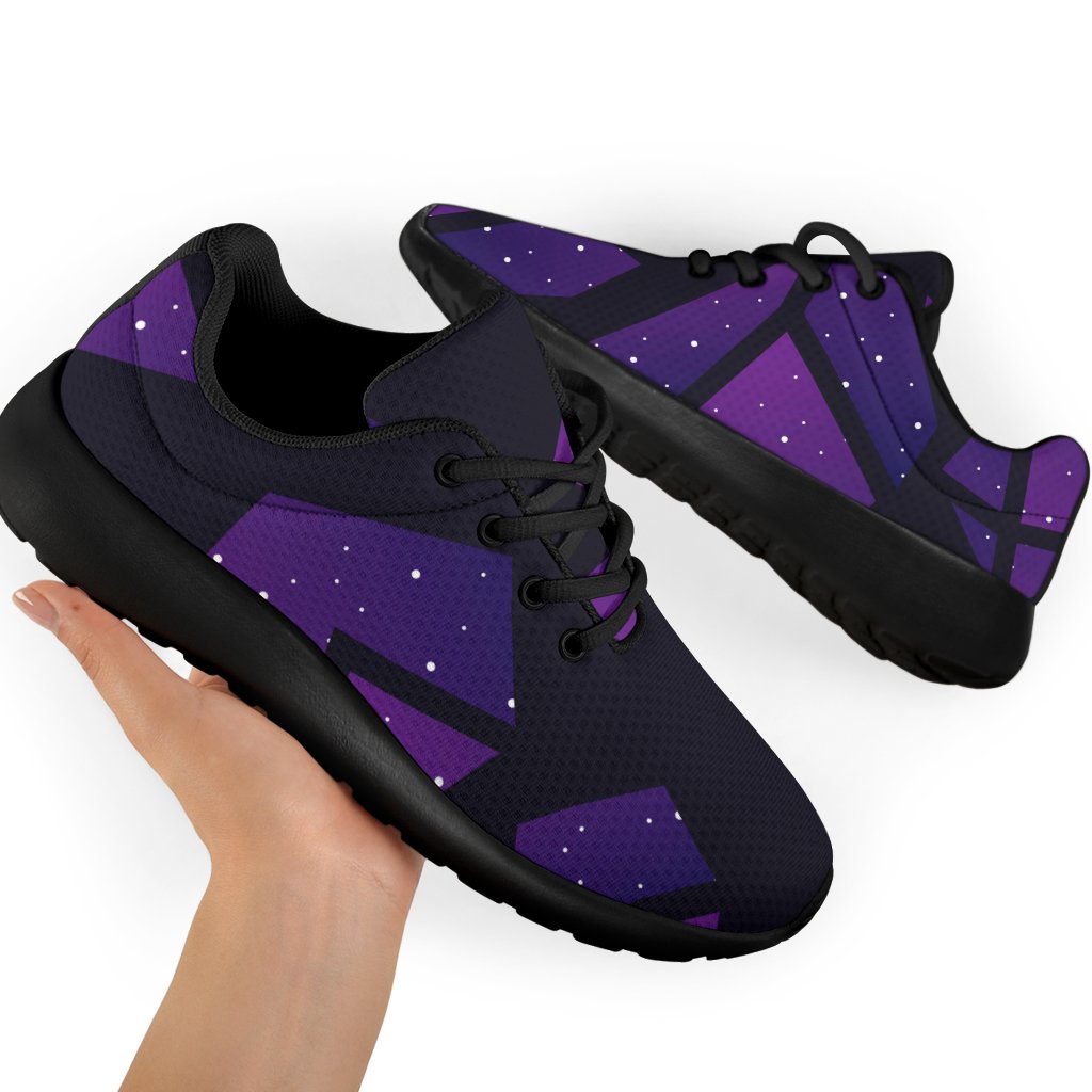 Purple Crystal Cosmic Galaxy Space Print Sport Shoes GearFrost