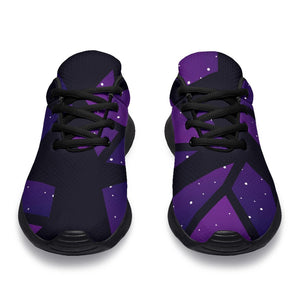 Purple Crystal Cosmic Galaxy Space Print Sport Shoes GearFrost