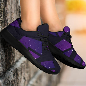 Purple Crystal Cosmic Galaxy Space Print Sport Shoes GearFrost