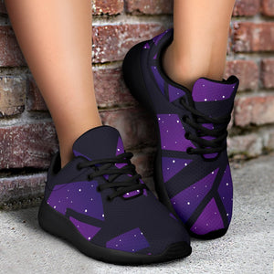 Purple Crystal Cosmic Galaxy Space Print Sport Shoes GearFrost