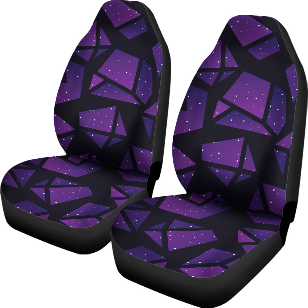 Purple Crystal Cosmic Galaxy Space Print Universal Fit Car Seat Covers