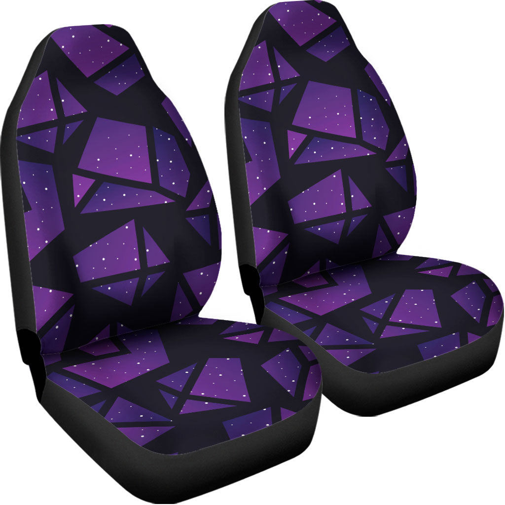 Purple Crystal Cosmic Galaxy Space Print Universal Fit Car Seat Covers