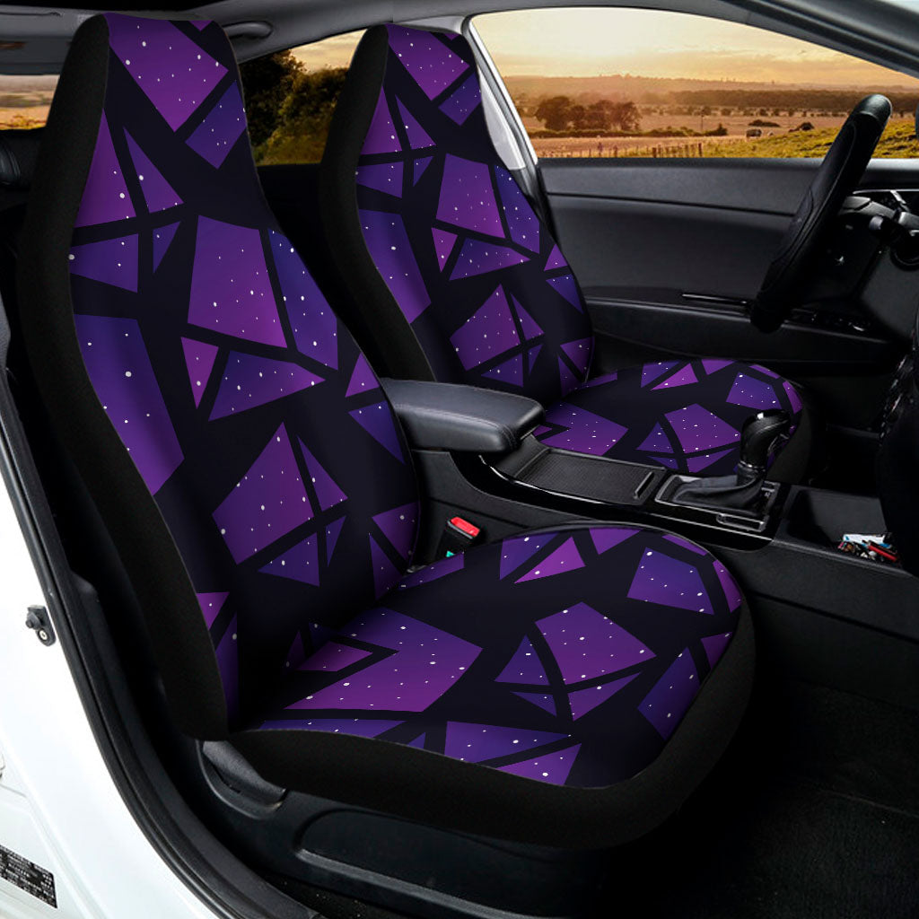 Purple Crystal Cosmic Galaxy Space Print Universal Fit Car Seat Covers