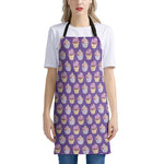 Purple Cupcake Pattern Print Apron