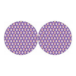Purple Cupcake Pattern Print Car Coasters