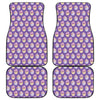 Purple Cupcake Pattern Print Front and Back Car Floor Mats