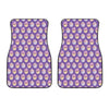 Purple Cupcake Pattern Print Front Car Floor Mats