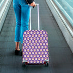 Purple Cupcake Pattern Print Luggage Cover