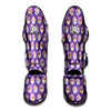 Purple Cupcake Pattern Print Muay Thai Shin Guard