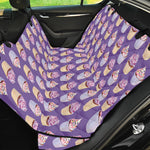 Purple Cupcake Pattern Print Pet Car Back Seat Cover