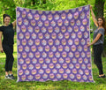 Purple Cupcake Pattern Print Quilt