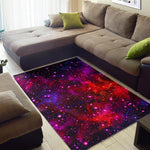 Purple Dark Galaxy Space Print Area Rug GearFrost