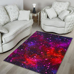 Purple Dark Galaxy Space Print Area Rug GearFrost