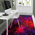 Purple Dark Galaxy Space Print Area Rug GearFrost