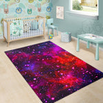 Purple Dark Galaxy Space Print Area Rug GearFrost
