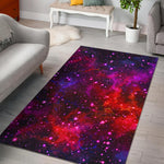 Purple Dark Galaxy Space Print Area Rug GearFrost
