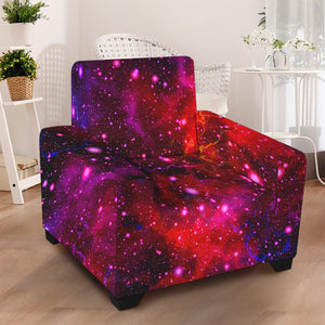 Purple Dark Galaxy Space Print Armchair Slipcover