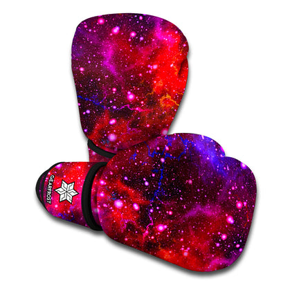 Purple Dark Galaxy Space Print Boxing Gloves
