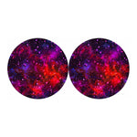 Purple Dark Galaxy Space Print Car Coasters