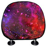 Purple Dark Galaxy Space Print Car Headrest Covers