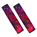 Purple Dark Galaxy Space Print Car Seat Belt Covers