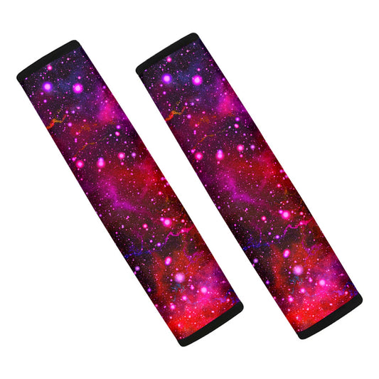 Purple Dark Galaxy Space Print Car Seat Belt Covers