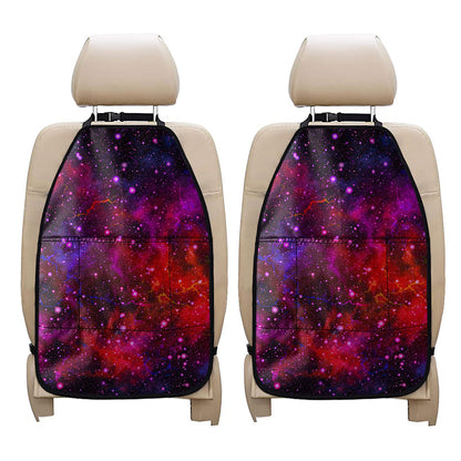 Purple Dark Galaxy Space Print Car Seat Organizers