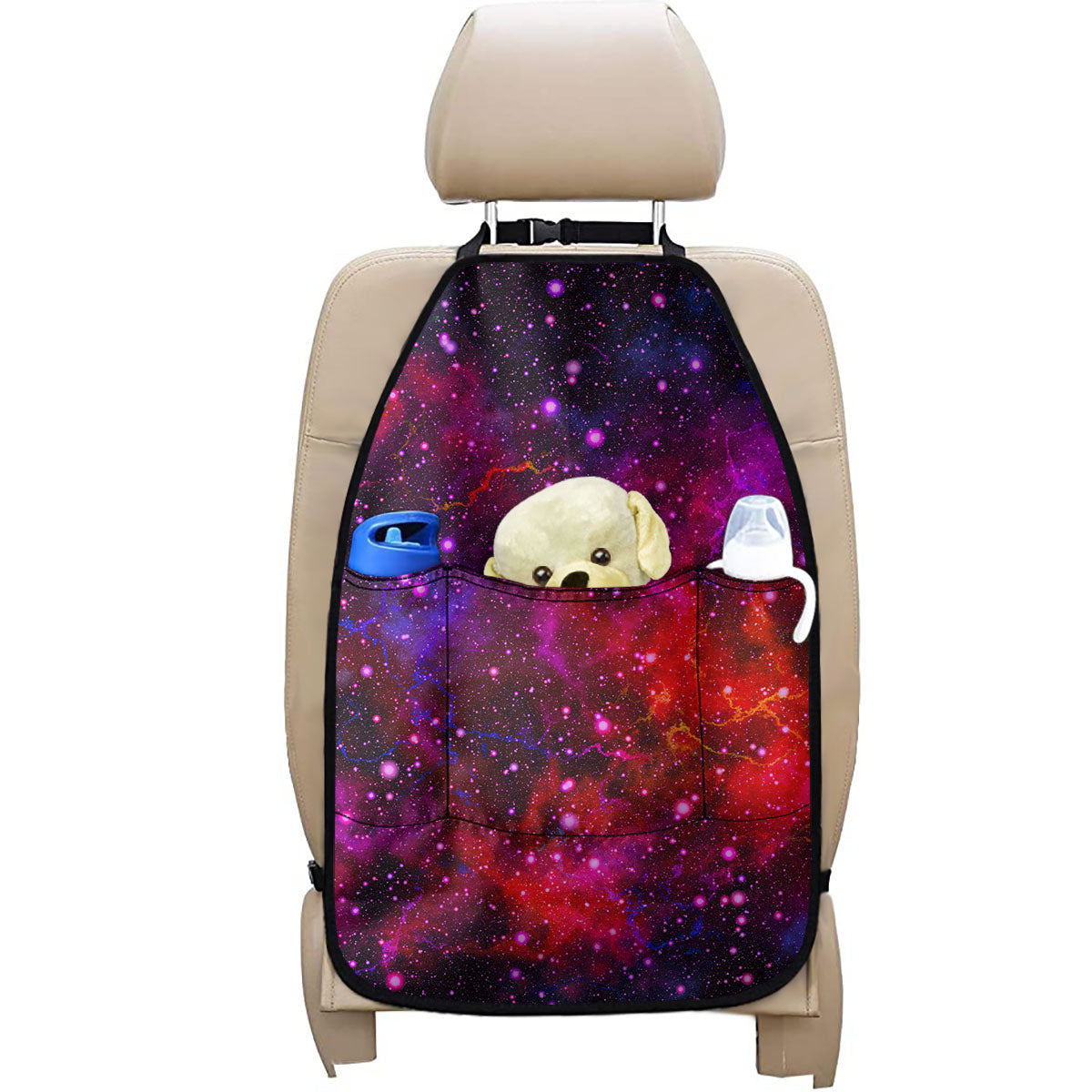 Purple Dark Galaxy Space Print Car Seat Organizers