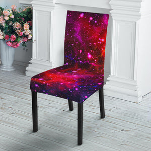 Purple Dark Galaxy Space Print Dining Chair Slipcover