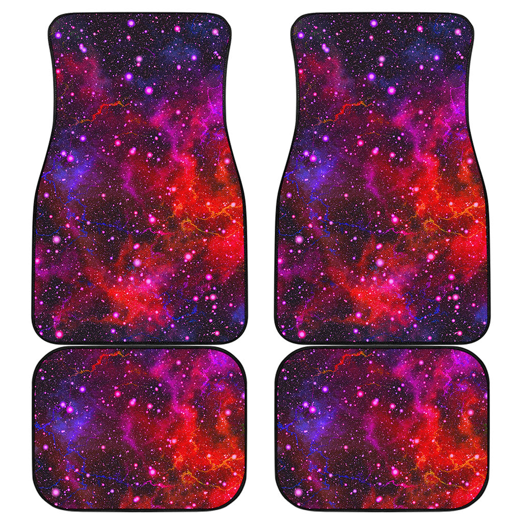 Purple Dark Galaxy Space Print Front and Back Car Floor Mats