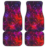 Purple Dark Galaxy Space Print Front and Back Car Floor Mats