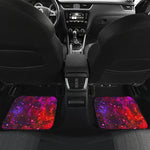 Purple Dark Galaxy Space Print Front and Back Car Floor Mats